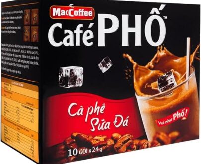 MacCoffee Café PHỐ - Vietnamese Iced Milk Coffee, 10 Sachets (24g Each)